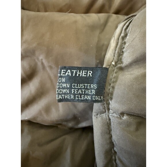 Vintage Georgetown Leather Design Leather and Down Puffer Vest Men's Sz Small - Picture 4 of 5